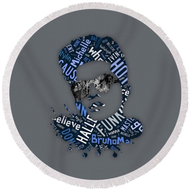 Bruno Mars Round Beach Towels